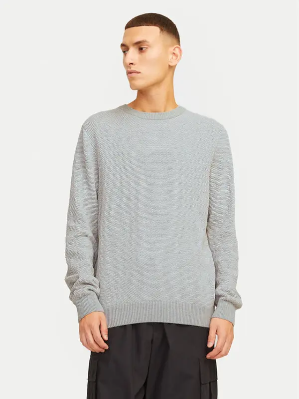 jack & jones Jack & Jones Džemper Globe 12258139 Siva Regular Fit