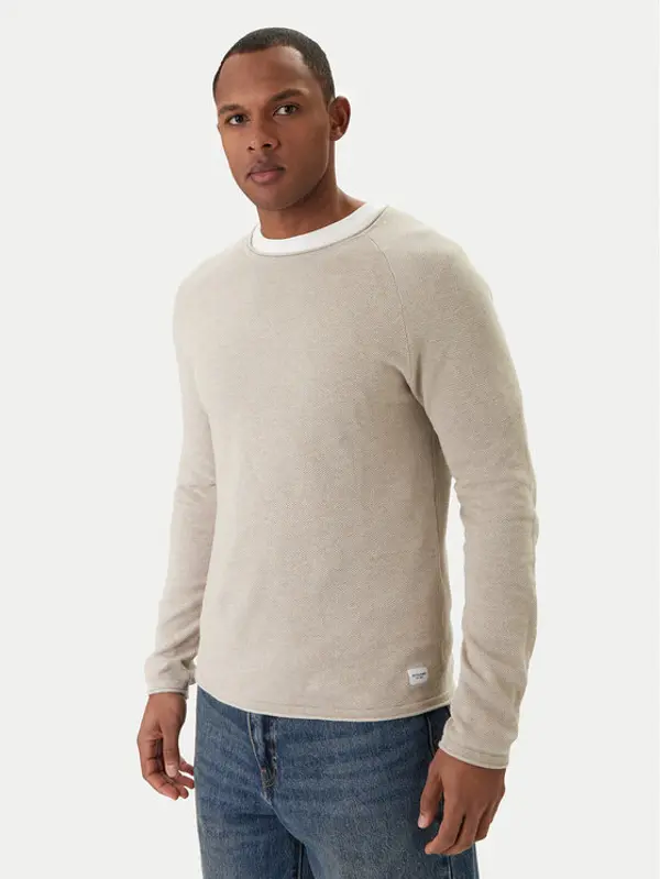 jack & jones Jack & Jones Džemper Hill 12157321 Bež Regular Fit