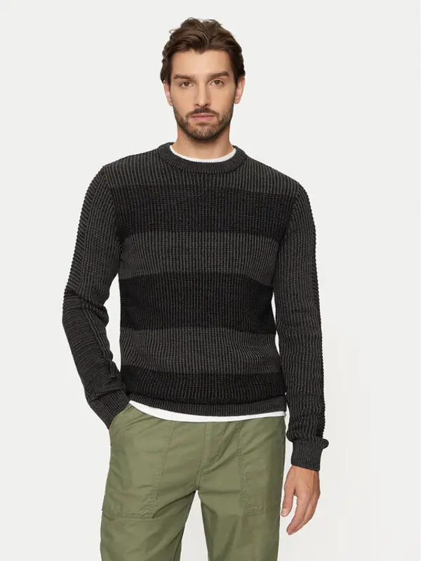 jack & jones Jack & Jones Džemper Hugo 12258607 Crna Regular Fit