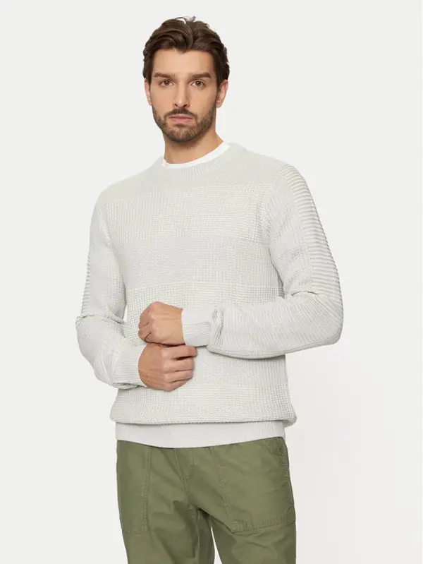 jack & jones Jack & Jones Džemper Hugo 12258607 Siva Regular Fit