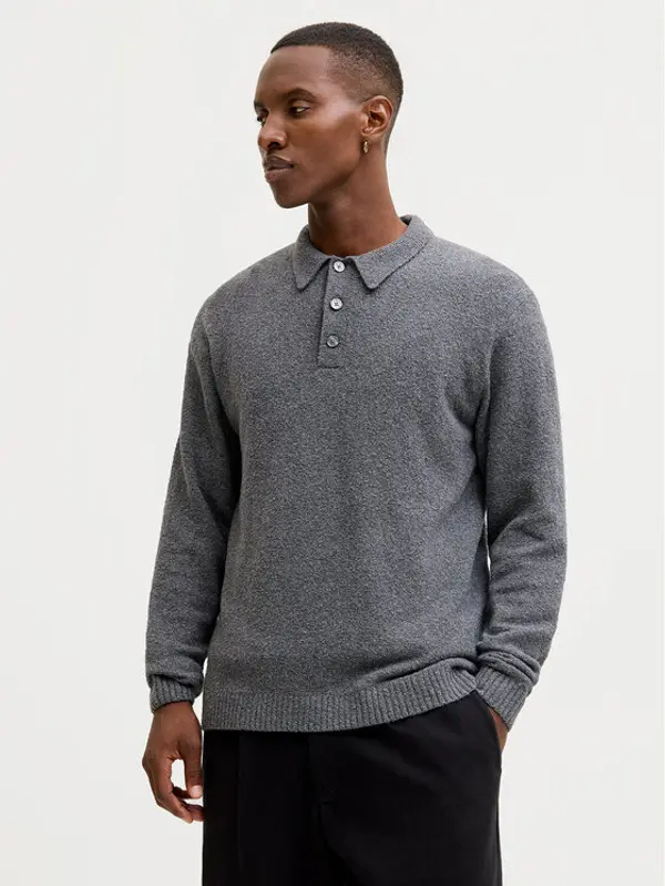 jack & jones Jack & Jones Džemper Maverick 12286144 Siva Regular Fit