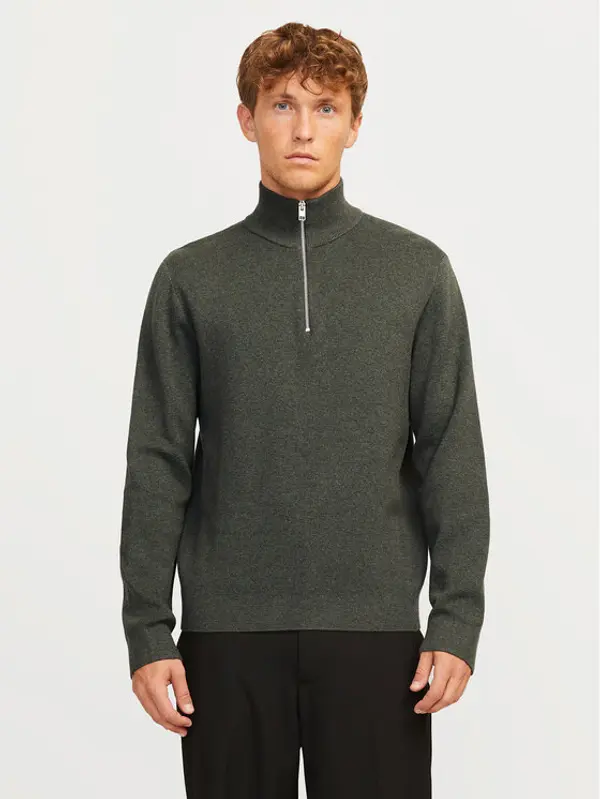 jack & jones Jack & Jones Džemper Milano 12259664 Siva Relaxed Fit