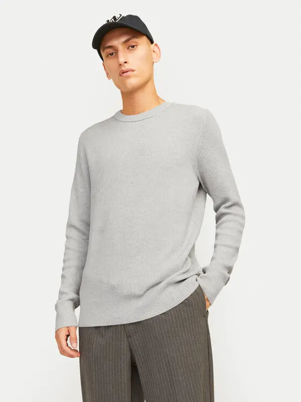 jack & jones Jack & Jones Džemper Perfect 12257771 Siva Regular Fit