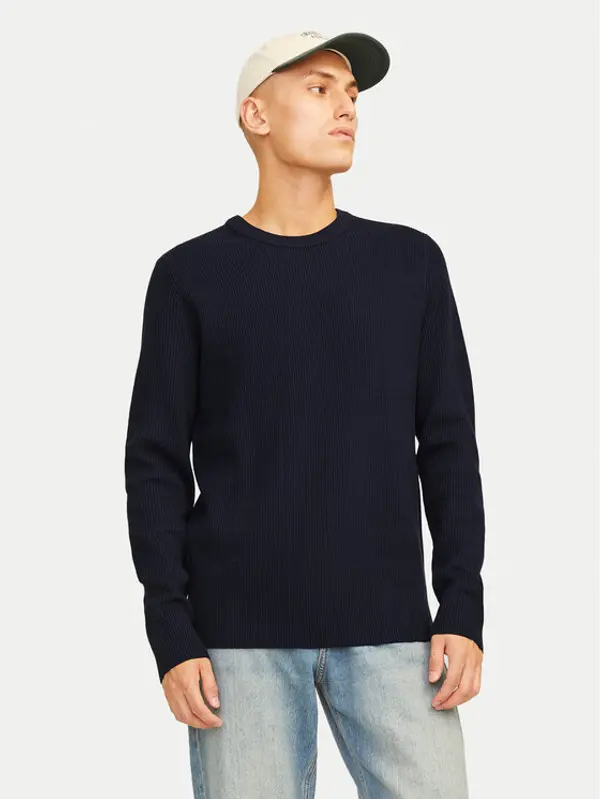 jack & jones Jack & Jones Džemper Perfect 12257771 Tamnoplava Regular Fit