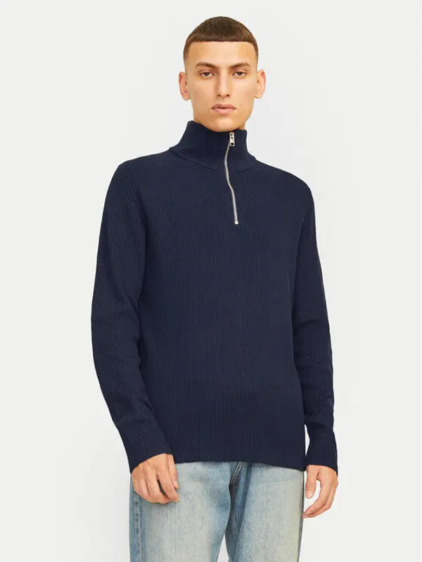 jack & jones Jack & Jones Džemper Perfect 12257773 Tamnoplava Regular Fit