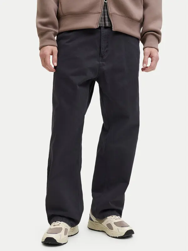 jack & jones Jack & Jones Hlače Alex 12288528 Crna Baggy Fit