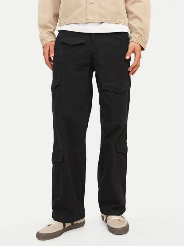 jack & jones Jack & Jones Hlače Bill 12258307 Crna Relaxed Fit