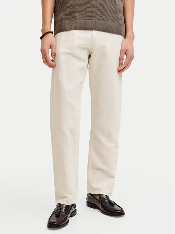 jack & jones Jack & Jones Hlače Chris 12293296 Svijetlo bež Loose Fit