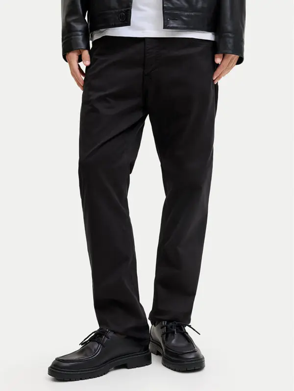 jack & jones Jack & Jones Hlače Clark Finn 12293328 Crna Regular Fit