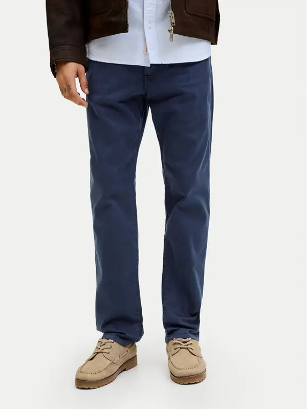 jack & jones Jack & Jones Hlače Clark Finn 12293328 Tamnoplava Regular Fit