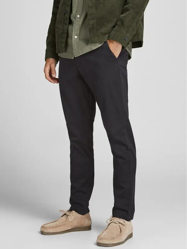 jack & jones Jack & Jones Hlače Marco Dave 12174152 Crna Slim Fit