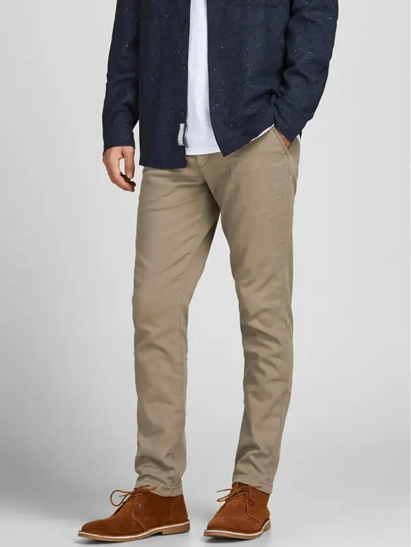 jack & jones Jack & Jones Hlače Marco Dave 12174307 Bež Slim Fit