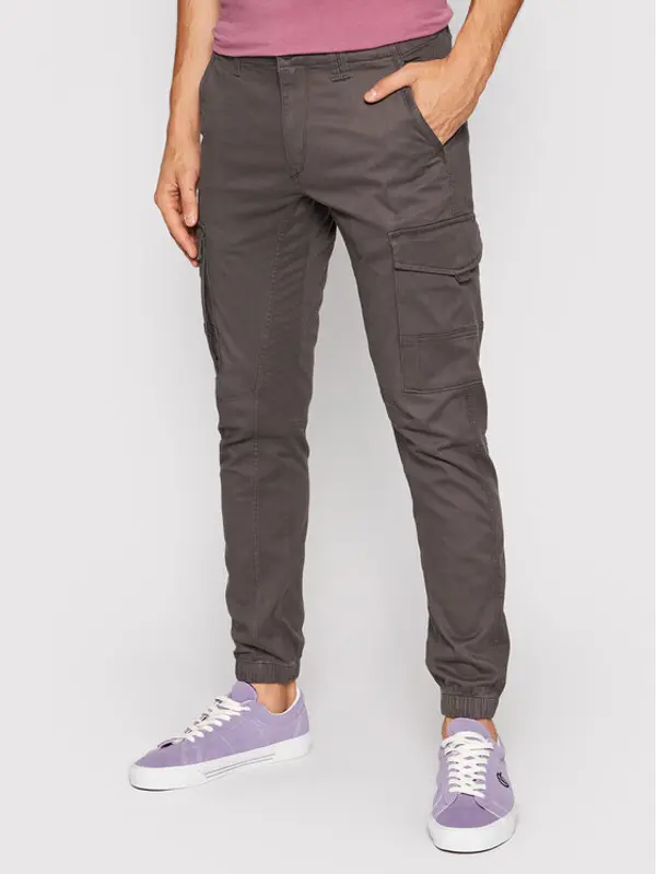 jack & jones Jack & Jones Hlače Paul 12140326 Siva Tapered Fit