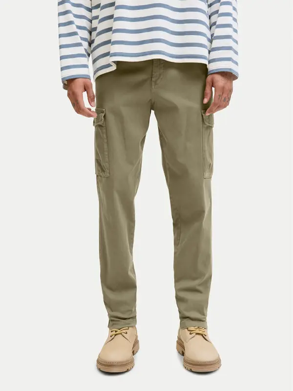 jack & jones Jack & Jones Hlače Stace Arthur 12282388 Kaki Regular Fit