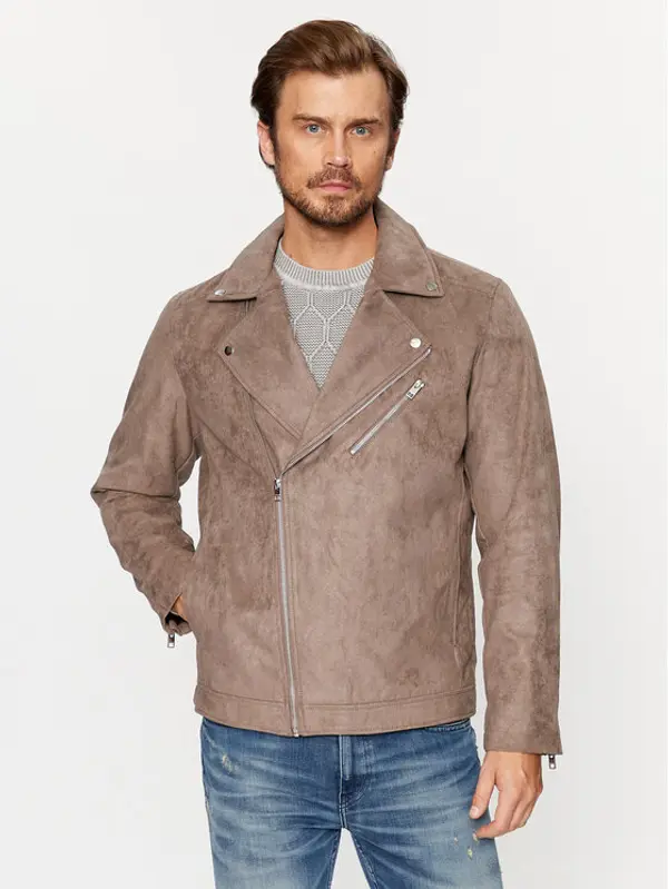 jack & jones Jack & Jones Jakna od imitacije kože 12236853 Smeđa Regular Fit