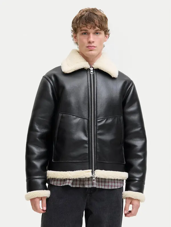 jack & jones Jack & Jones Jakna od imitacije kože Liverpool 12282948 Crna Regular Fit
