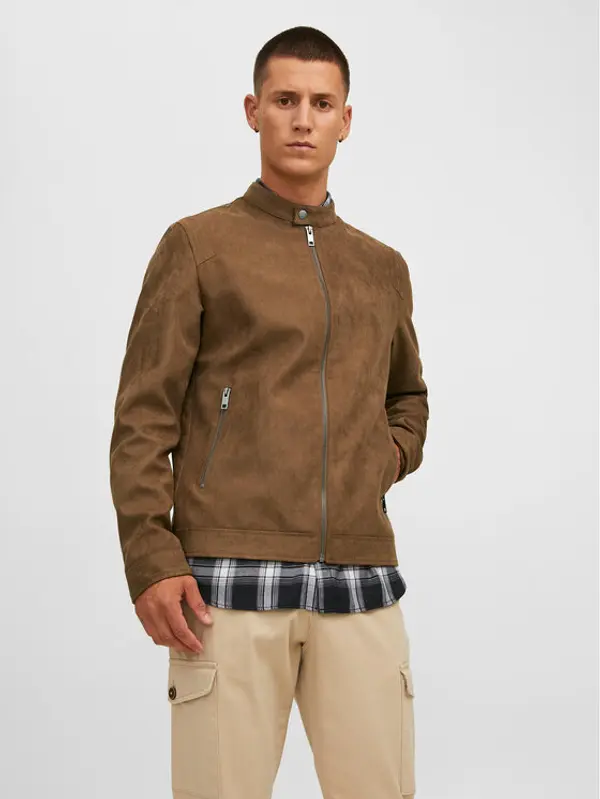 jack & jones Jack & Jones Jakna od imitacije kože Rocky 12223141 Smeđa Regular Fit