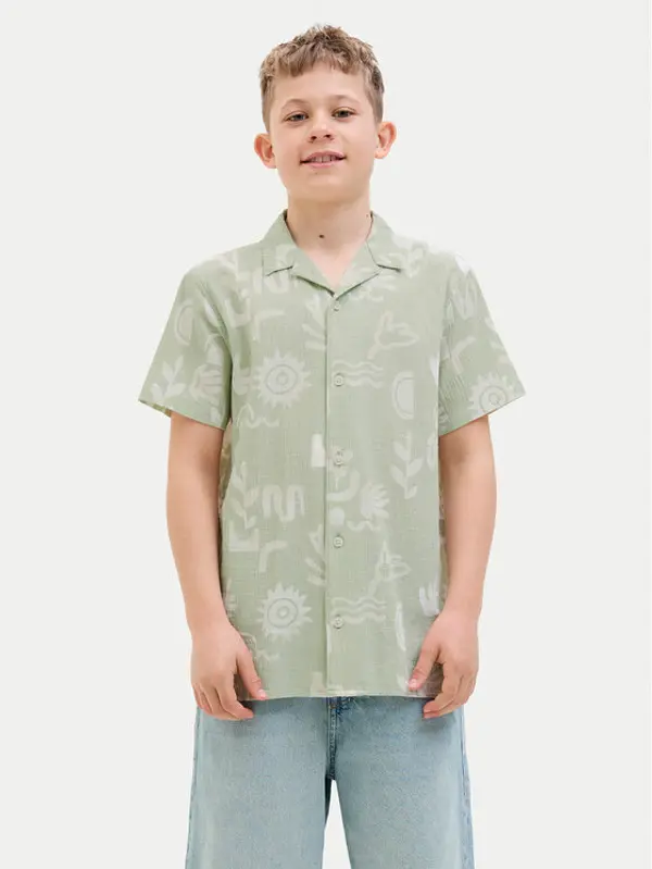 Jack & Jones Junior Jack & Jones Junior Košulja Luke 12277298 Zelena Relaxed Fit
