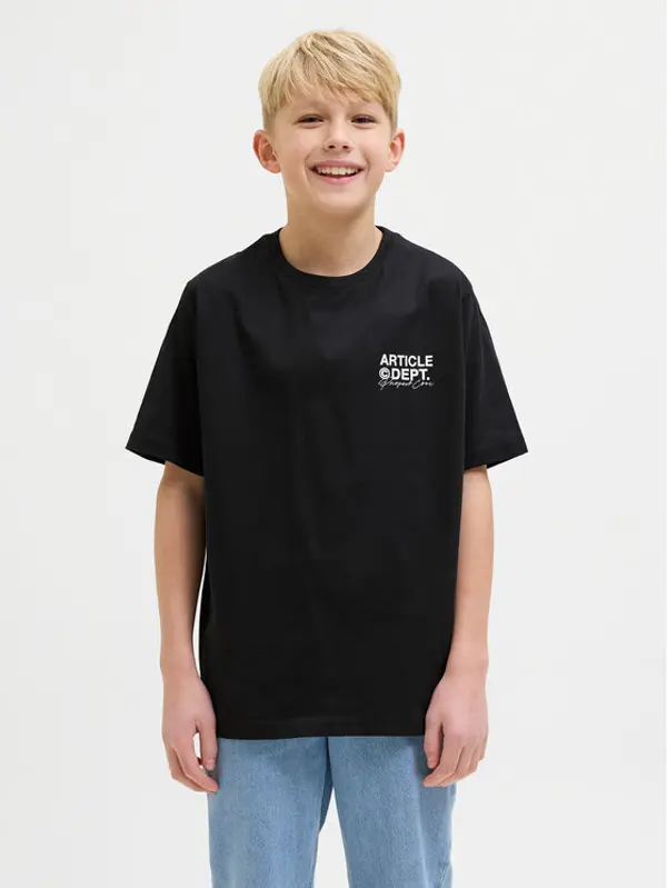 Jack & Jones Junior Jack & Jones Junior T-shirt Dynamic Dust 12274677 Crna Loose Fit
