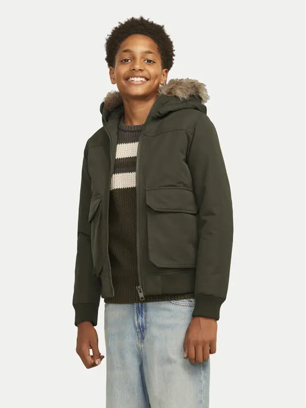 Jack & Jones Junior Jack & Jones Junior Zimska jakna 12258512 Zelena Regular Fit