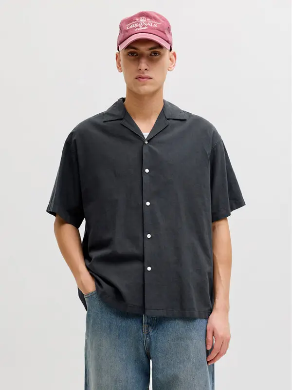 jack & jones Jack & Jones Košulja Breeze 12288594 Crna Relaxed Fit