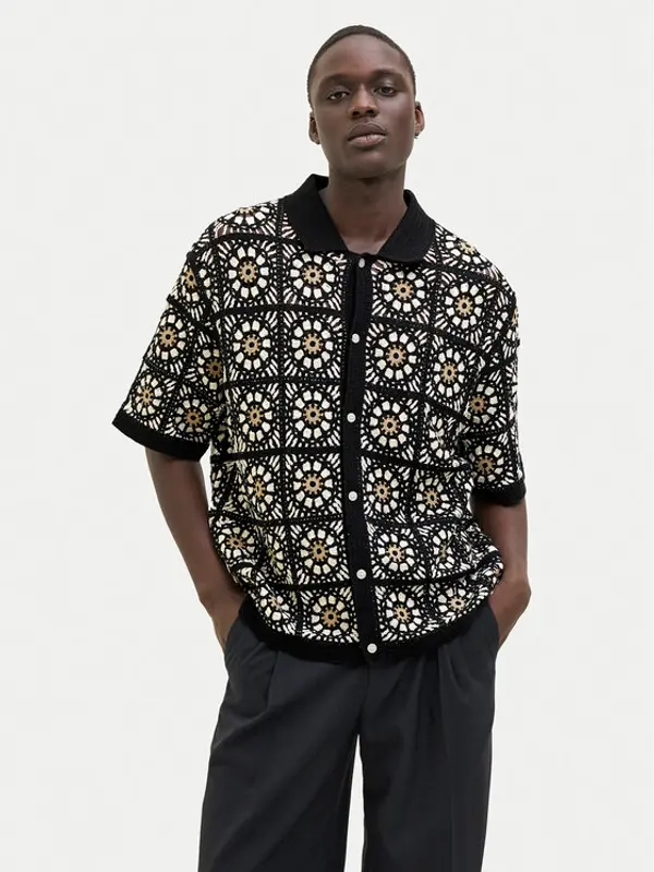 jack & jones Jack & Jones Košulja Cartagena 12278724 Crna Loose Fit