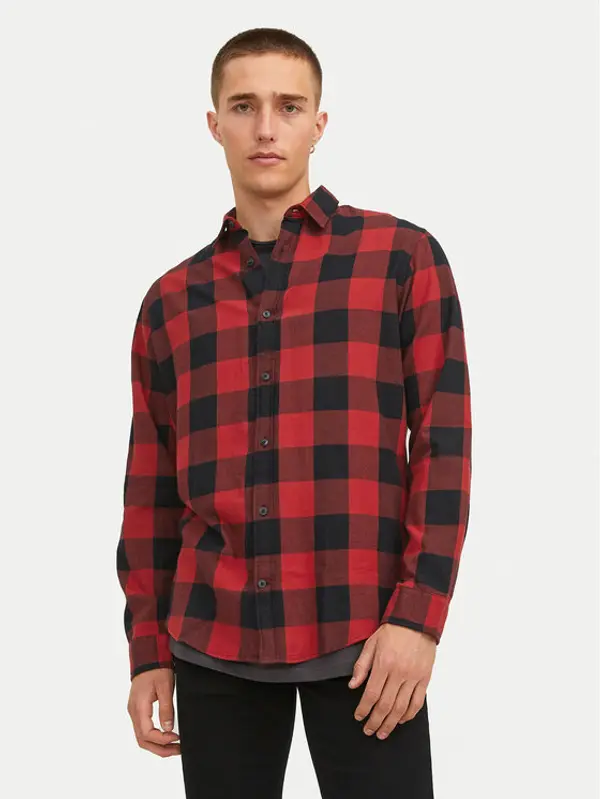 jack & jones Jack & Jones Košulja Gingham 12181602 Crvena Slim Fit