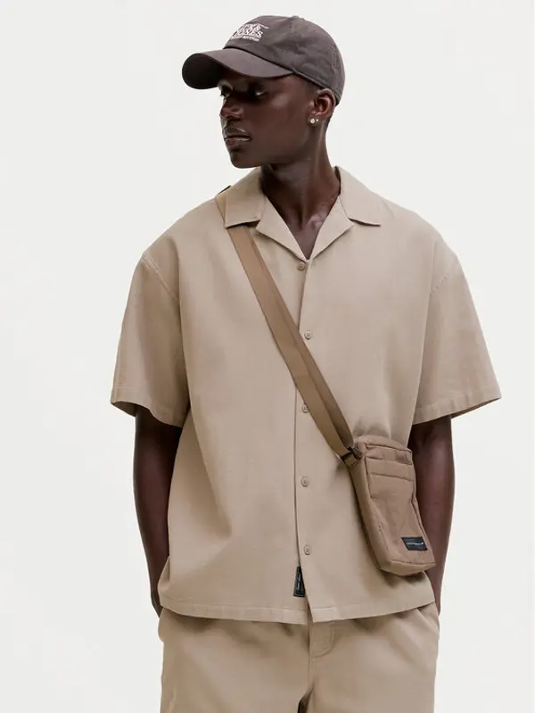 jack & jones Jack & Jones Košulja Global 12295551 Bež Relaxed Fit