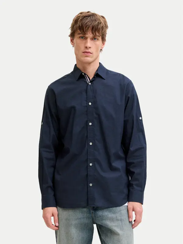 jack & jones Jack & Jones Košulja Henry 12289197 Tamnoplava Regular Fit