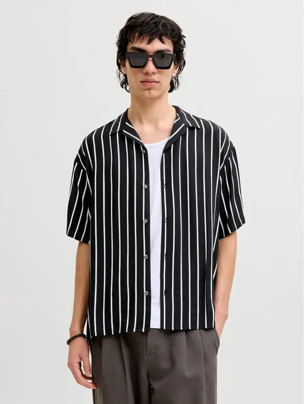 jack & jones Jack & Jones Košulja Jeff 12288853 Crna Relaxed Fit