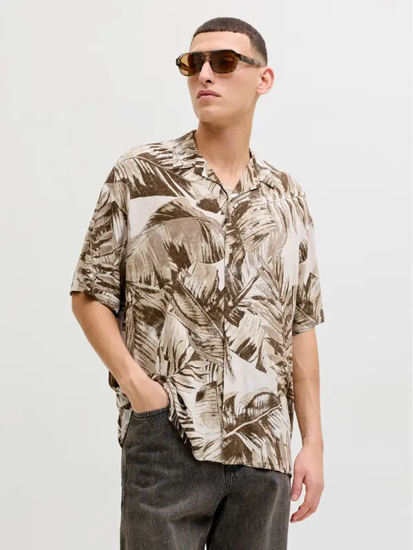 jack & jones Jack & Jones Košulja Jeff 12288854 Smeđa Relaxed Fit