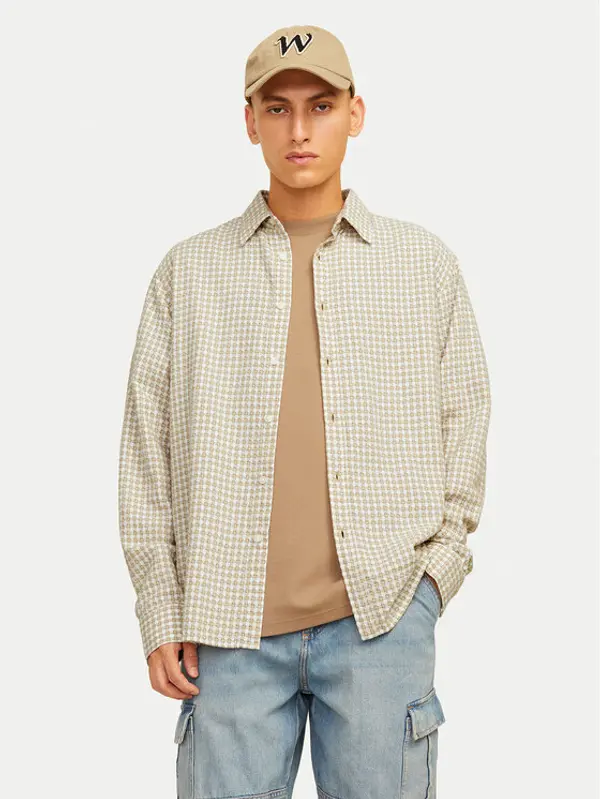 jack & jones Jack & Jones Košulja Joshua 12260673 Bež Relaxed Fit