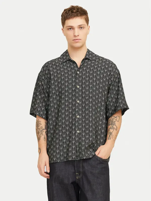 jack & jones Jack & Jones Košulja Marshall 12271103 Crna Wide Fit