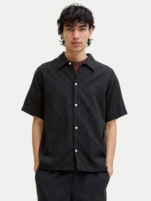 jack & jones Jack & Jones Košulja Montauk 12293555 Crna Relaxed Fit
