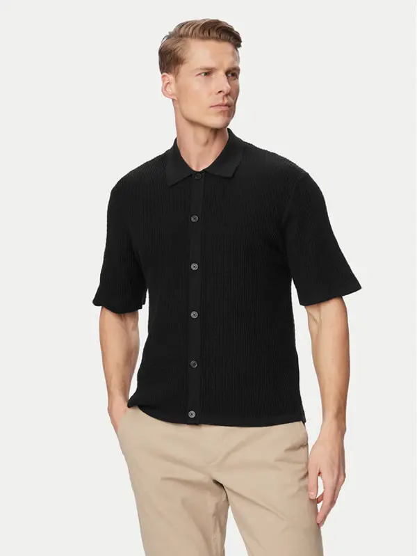 jack & jones Jack & Jones Košulja Montauk 12293584 Crna Relaxed Fit