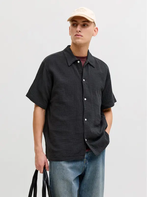 jack & jones Jack & Jones Košulja Nantucket Double 12291812 Crna Regular Fit