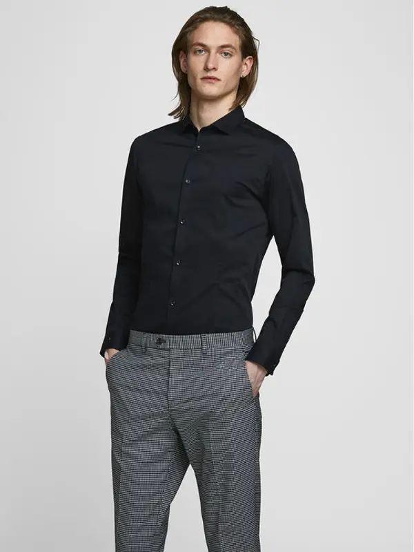jack & jones Jack & Jones Košulja Parma 12097662 Crna Super Slim Fit