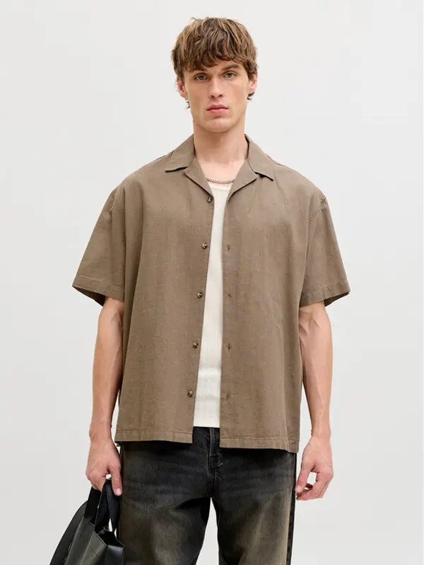 jack & jones Jack & Jones Košulja Summer 12289191 Smeđa Relaxed Fit