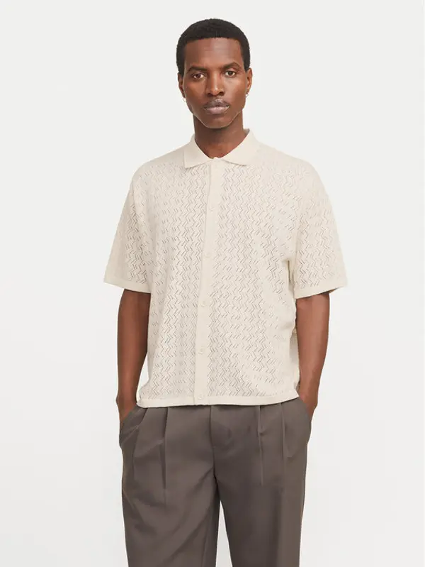 jack & jones Jack & Jones Košulja Tyler 12272863 Écru Loose Fit