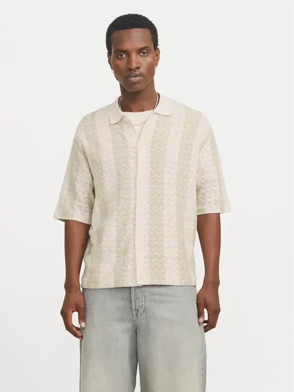 jack & jones Jack & Jones Košulja Tyler 12272863 Écru Loose Fit