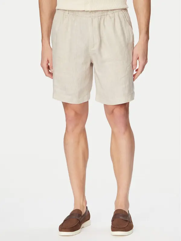 jack & jones Jack & Jones Kratke hlače Bill 12253134 Bež Wide Leg