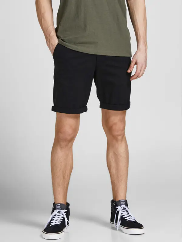 jack & jones Jack & Jones Kratke hlače Dave 12182549 Crna Regular Fit