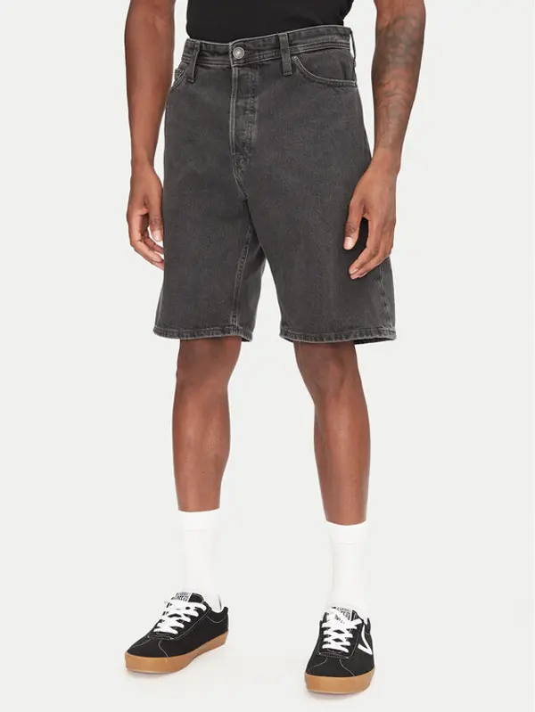 jack & jones Jack & Jones Kratke traperice Alex 12269532 Crna Baggy Fit
