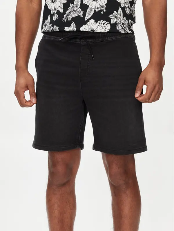 jack & jones Jack & Jones Kratke traperice Chris 12249165 Crna Relaxed Fit