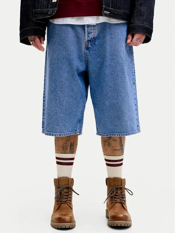jack & jones Jack & Jones Kratke traperice Iron 12278463 Plava Baggy Fit