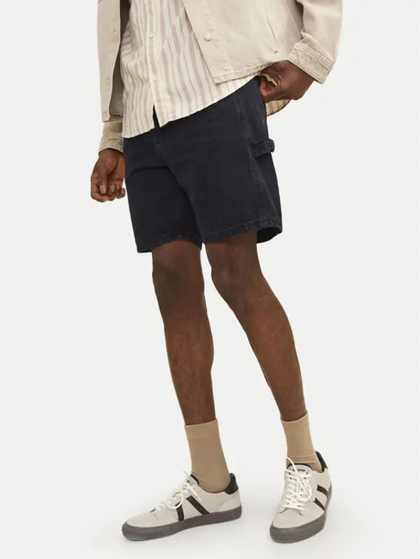 jack & jones Jack & Jones Kratke traperice Jjitony 12252814 Crna Loose Fit