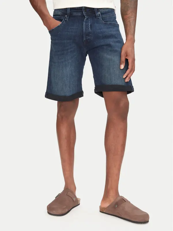 jack & jones Jack & Jones Kratke traperice Rick 12269608 Plava Regular Fit
