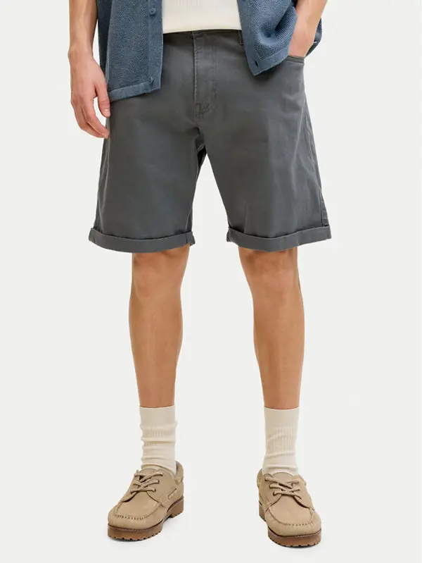 jack & jones Jack & Jones Kratke traperice Rick 12288485 Siva Regular Fit