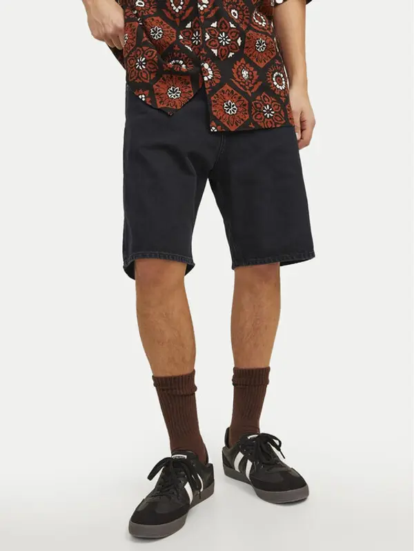 jack & jones Jack & Jones Kratke traperice Tony 12249068 Crna Loose Fit