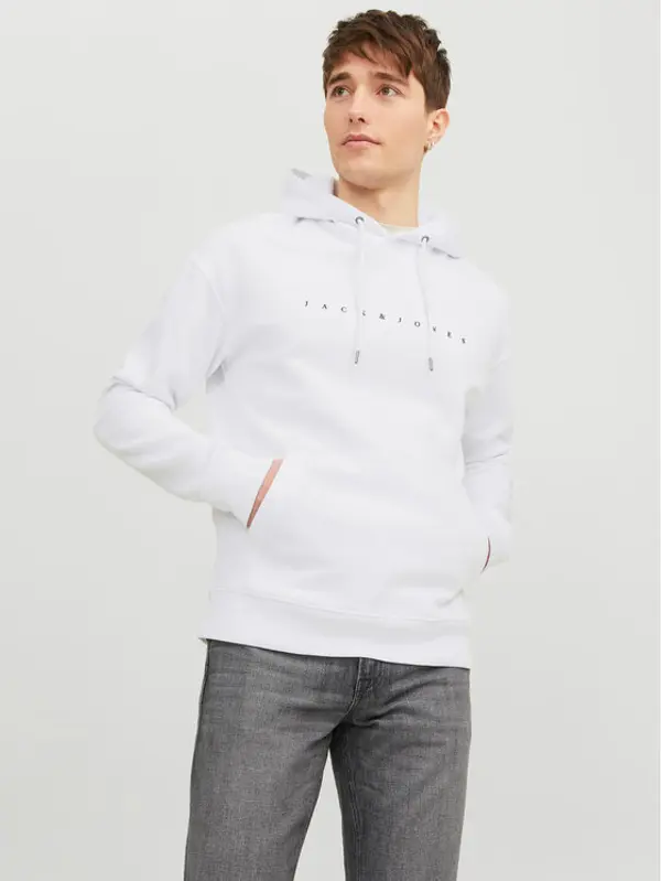 jack & jones Jack & Jones Majica dugih rukava 12233972 Bijela Relaxed Fit